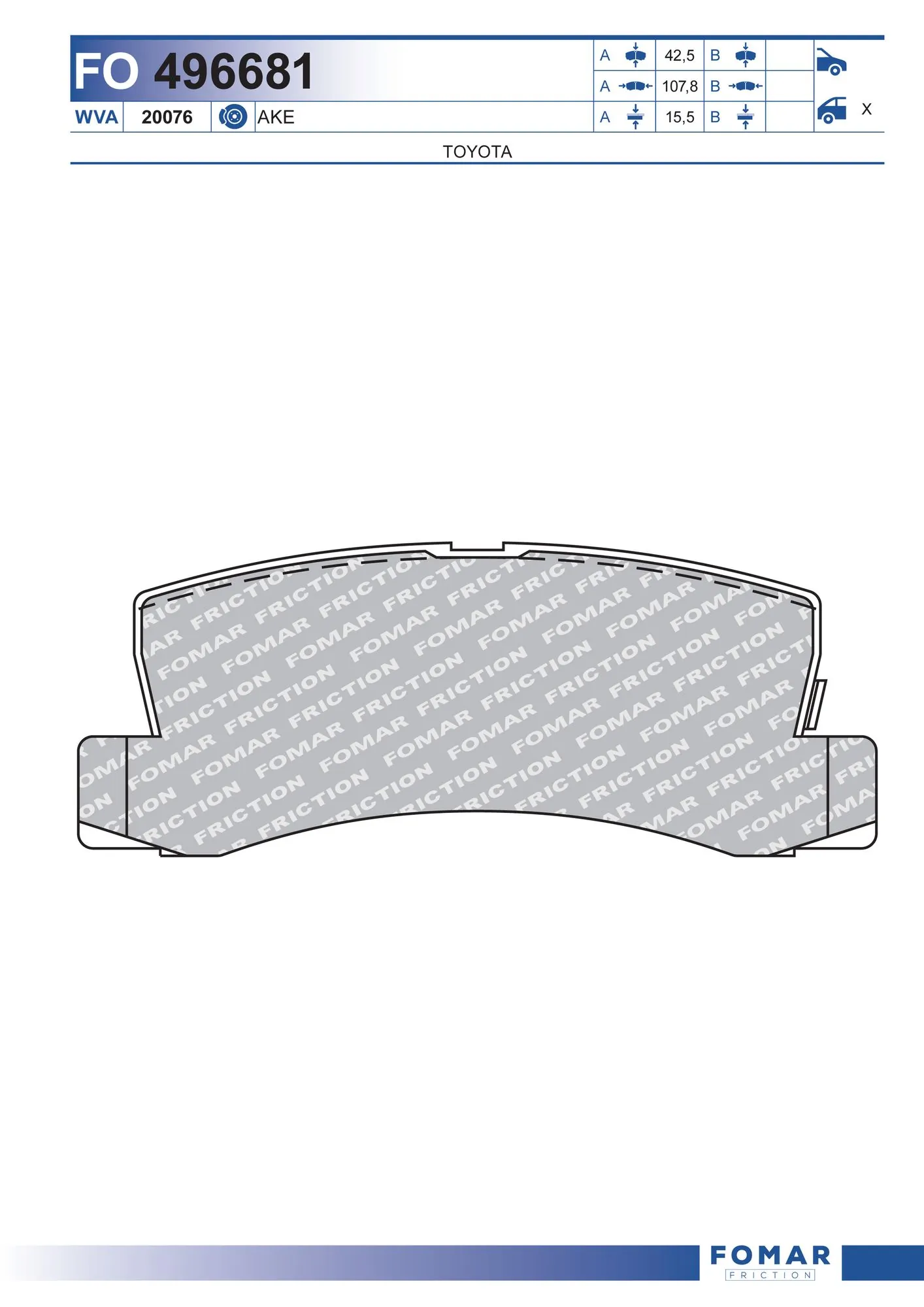 Brake Pad Set, disc brake